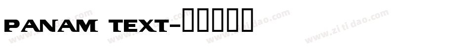 PanAm Text字体转换